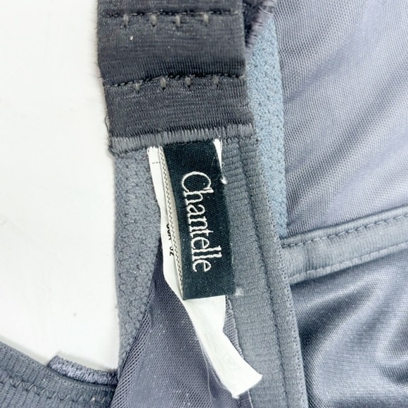 CHANTELLE Women’s Charcoal Gray NOTRE DAME Preformed Iron Cup Bra Underwire 32D - Picture 6 of 7